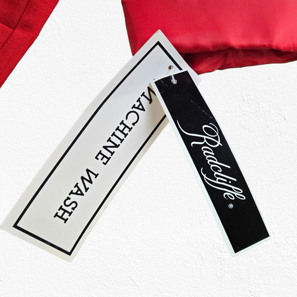 1980s Vintage Red Oversized Single Button Power Suit Jacket Blazer Size 14 - Picture 6 of 9